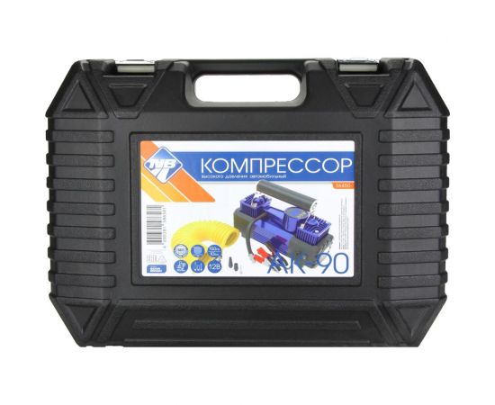 Компрессор Nova Bright АК-90 двухпоршневой, до 90 л/мин., 150 PSI, 12В, металл.корпус, пластик.кейс, цифровой манометр, LED-фонарь 36450 – изображение 4