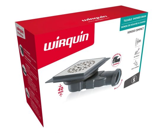 Трап под плитку Wirquin Venisio Compact силикон, мембр., D90 мм, D40/43 мм, высота под полом 30723462 – изображение 5