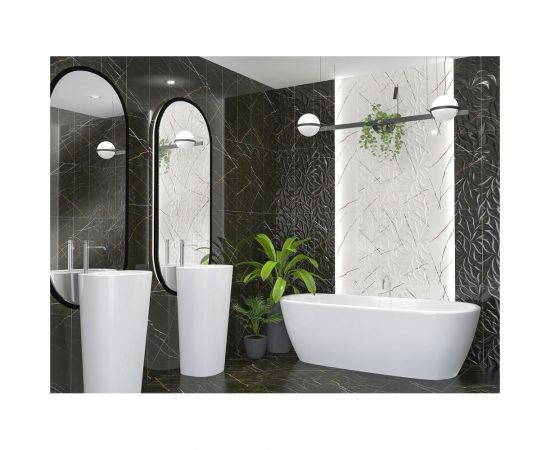 Настенная плитка Eletto Ceramica black and gold struttura 24,2x70 см 508171101 – изображение 6