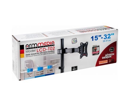 Кронштейн для мониторов Arm media LCD T02 black 10220 – изображение 8