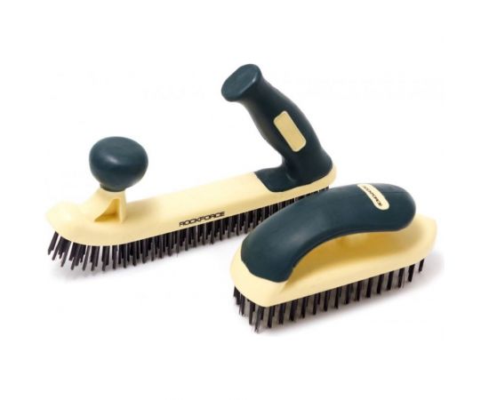 Набор щеток по металлу в пластиковом корпусе ROCKFORCE с прорез. рукоятками, 2 предмета RF-34013412 