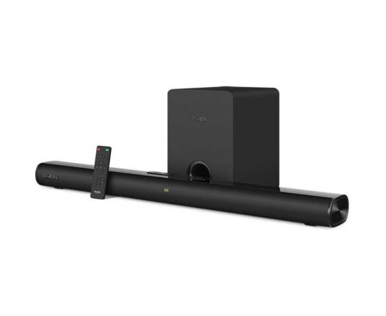 Саундбар SVEN SB-2150A черный, 180 Вт, USB, HDMI, ПДУ, Optical, Bluetooth, дисплей, беспроводной сабвуфер SV-019556 