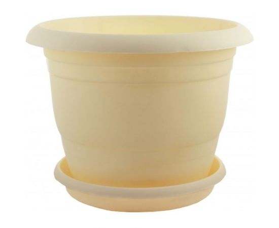 Кашпо Ангора 5 л, с поддоном, кремовое А5231крем 