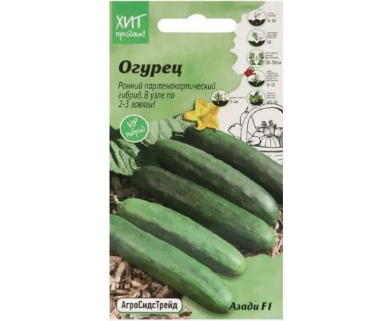 Огурец Агросидстрейд Азади F1 АСТ 124299 