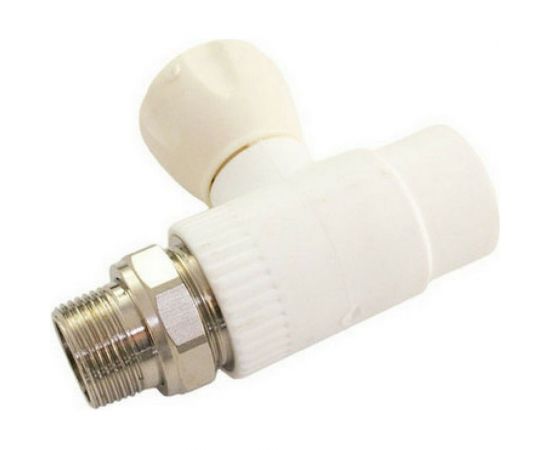 Кран MeerPlast полипропиленовый PPRC прямой Ду25х3/4" Ру25 под приварку / американка D200-00025 