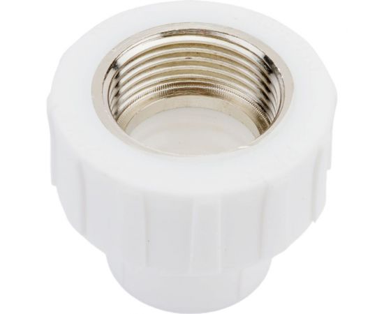 Комбинированная муфта PPRC MeerPlast Дн25x25 Ру25 белая внутренняя резьба D200-00444 – изображение 2