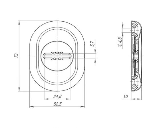 Накладка на сувальдный замок FUARO (ESC-13S eco) с автоматическими шторками СР хром ESC.S-auto.ECO/CRE/OV.13 44187 – изображение 2