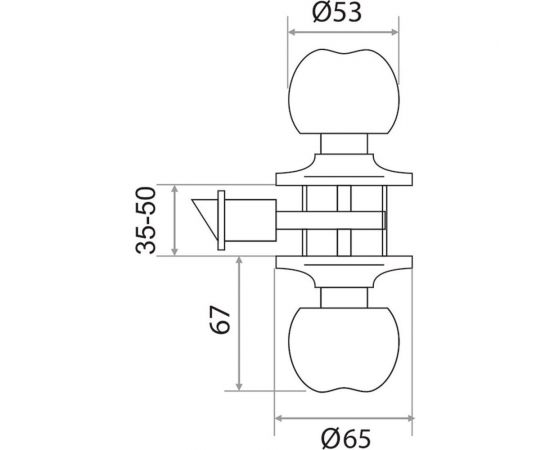 Ручка-защелка Trodos ЗШ-01 белая 204101 – изображение 2