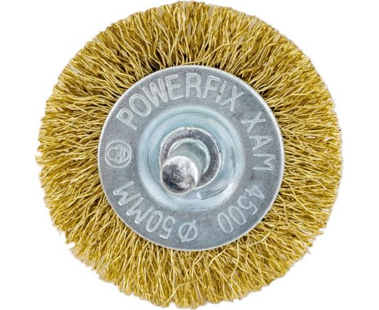 Кордщетка дисковая 50 мм, латунированная мягкая проволока для дрели Bohrer 36702050 – изображение 2