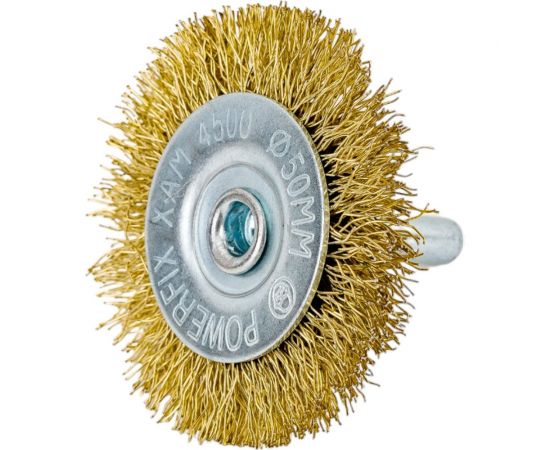 Кордщетка дисковая 50 мм, латунированная мягкая проволока для дрели Bohrer 36702050 – изображение 3