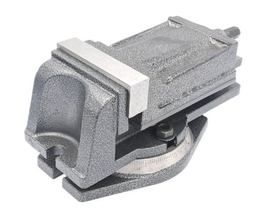 Тиски TORNERI станочные с закрытым винтом поворотные L губок 100 мм 041909 – изображение 3