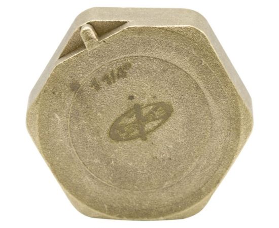 Заглушка LEXLINE 1 1/4 вн, латунь, с контрольным отверстием, 32 551742 – изображение 4