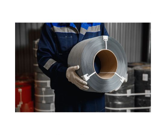 Полипропиленовая лента ВОЛГА ПОЛИМЕР 12x07, серая, 2000 м 12-07-2000-117-00 – изображение 5