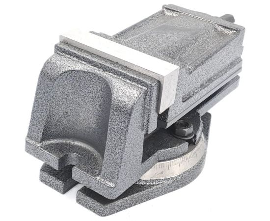 Тиски TORNERI станочные с закрытым винтом поворотные L губок 100 мм 041909 – изображение 7