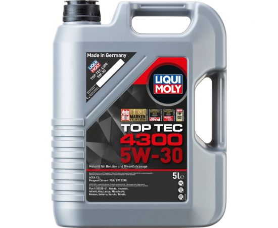 НС-синтетическое моторное масло LIQUI MOLY Top Tec 4300 5W-30 C2 5л 2324 