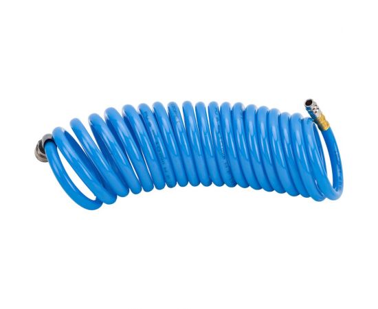 Шланг спиральный с фитингами рапид (5 м; 6x10 мм, 15 бар, полиуретан) FUBAG 8641908 