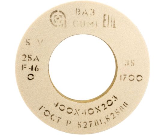 Круг шлифовальный 1 (400x40x203 мм, 25А, F46 O 5 V 1700) ОАО Волжский абразивный завод Н0021578 