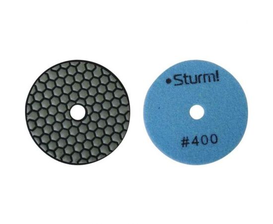 Круг алмазный гибкий шлифовальный АГШК (100 мм, P400, сухая шлифовка) Sturm 9012-D100-400 