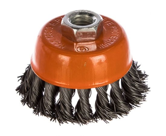 Щетка чашечная, витая стальная проволока (75 мм; М14х2 мм) Sturm 5240202 