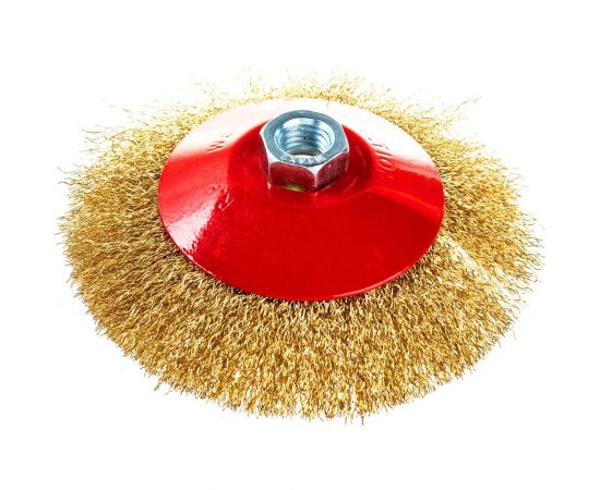 Щетка для МШУ тарелка (125 мм, М14, металлическая проволока) Калибр 00000041867 