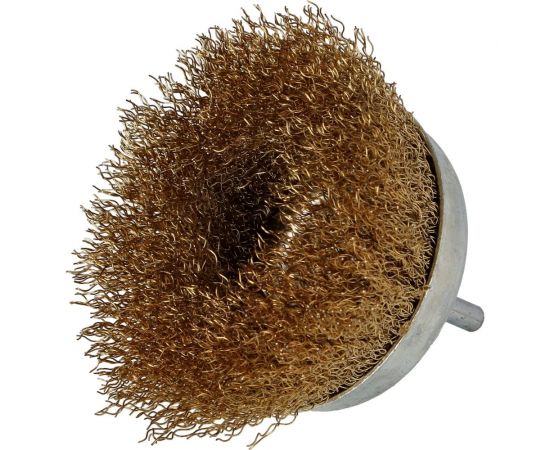 Щетка чашечная 75х20 мм, с хвостовиком, латунь FASTER TOOLS 1697 