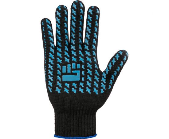 Плотные трикотажные перчатки Фабрика перчаток, с ПВХ, 7.5 класс, 6 нитей, черные, р.XL 6-75-ПЛ-ЧЕР-(XL) – изображение 2