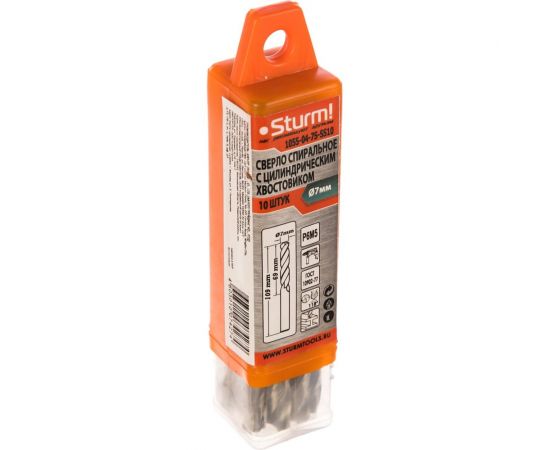 Сверло по металлу (10 шт; 7х69х109 мм) Sturm 1055-04-7S-SS10 – изображение 2