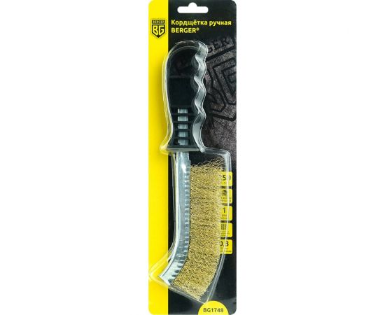 Ручная кордщетка Berger BG 1 ряд щетины, омеднённая сталь, 0.3 мм BG1748 – изображение 2