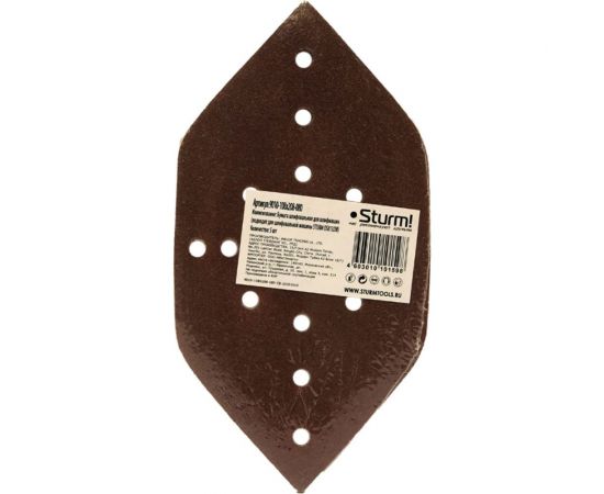 Шлифбумага (5 шт; 108х208 мм; ромб; зерно 80) Sturm 9010-108X208-080 – изображение 2