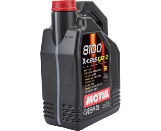 Моторное масло MOTUL 8100 X-cess GEN2 синтетическое, 5W40, 4 л 111858 – изображение 2
