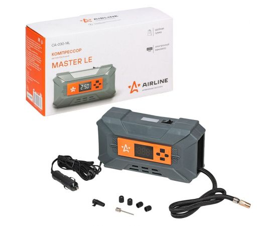 Компрессор AIRLINE MASTER LE электронный манометр, пластиковый корпус, фонарь, в сумке, 22 л/мин, 7 атм CA-030-14L – изображение 2