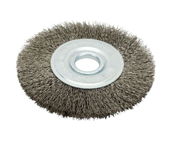 Щетка дисковая гофрированная 499 (125х22.2 мм, нержавеющая сталь) для УШМ Профоснастка 20804014 – изображение 2