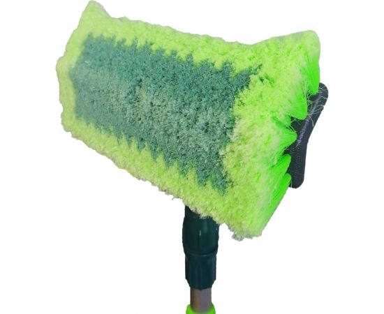 Телескопическая щетка для мытья ZiZay длина 1,6 метра, с клапаном под воду и краником, щетина 25x5 см ZZ0123 – изображение 2