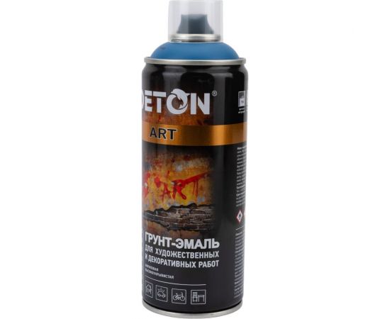 Грунт-эмаль для художественных и декоративных работ DETON синий, аэрозоль 520 мл DTN-A70681 – изображение 3