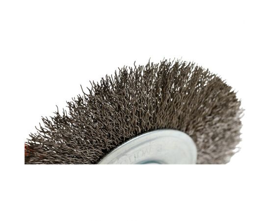 Щетка дисковая гофрированная 499 (125х22.2 мм, нержавеющая сталь) для УШМ Профоснастка 20804014 – изображение 3