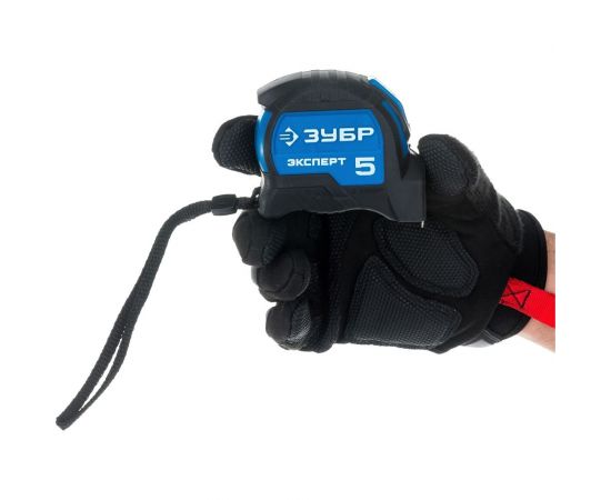 Рулетка Зубр ЭКСПЕРТ, двухкомпонентный корпус, автостоп, 5м/25мм 34057-05-25_z02 – изображение 5