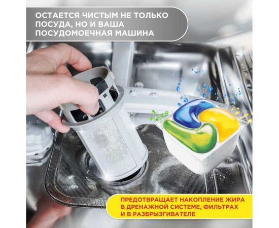 Средство для мытья посуды в капсулах для автоматических посудомоечных машин FAIRY Platinum All in 1 Лимон 125 шт 0001009719 – изображение 5