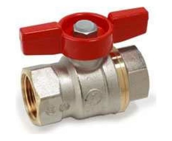 Шаровой кран Giacomini DADO полнопроходной, 1/2 B-В ручка-бабочка красная R951X023 