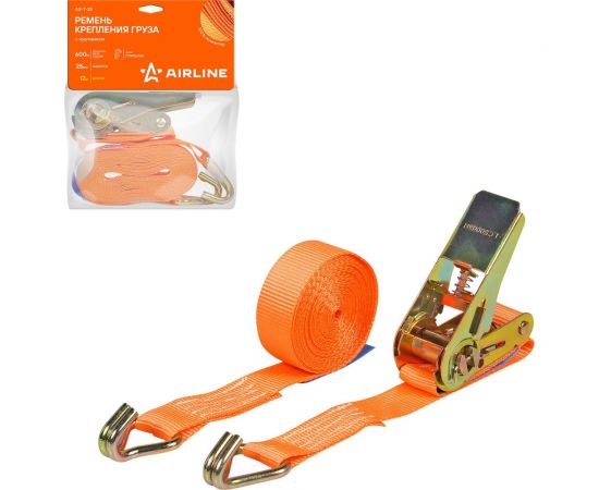 Ремень крепления груза с храповиком Airline 12 м, 600 кг AS-T-28 