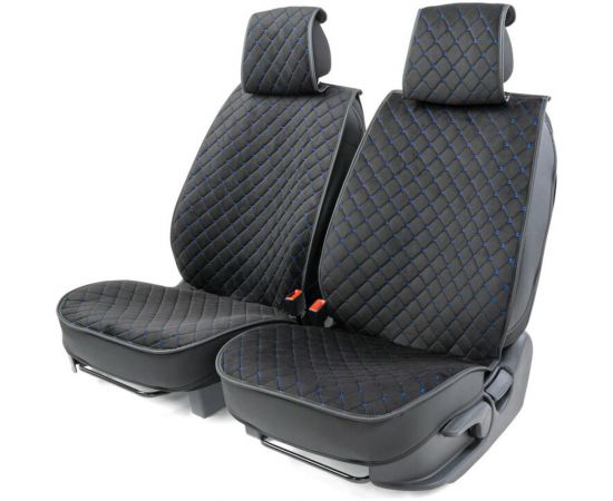 Каркасные накидки на передние сиденья CarPerformance 2 шт., алькантара CUS-2012 BK/BL 