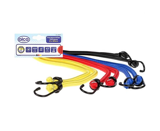Резинки для крепления багажа Alca паук 4x80 см, d8 мм 881000 