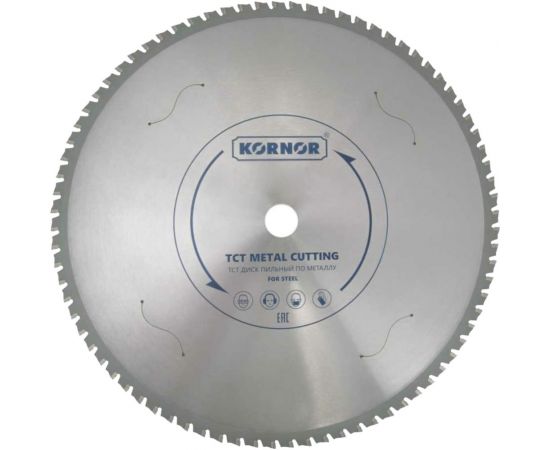 Диск пильный TCT для стали 305x2.4x25.4 мм, 100 зубьев KORNOR 11305100 