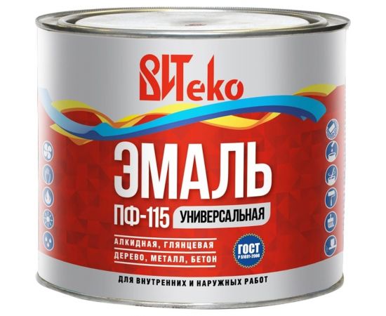 Эмаль Царицынские краски Витеко ПФ-115, шоколад, 1.8 кг 19488 