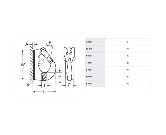 Крюк привариваемый 3.0 т Haklift KAKO03 – изображение 2