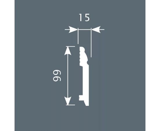 Плинтус Cosca decor PX027 99x15 мм, 2000 мм, экополимер СПБ096513 – изображение 2