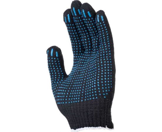 Перчатки FORT х/б с ПВХ черные, 10 класс, 5 нитей 501448215 – изображение 3