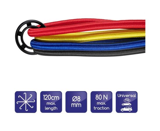 Резинки для крепления багажа Alca паук 4x80 см, d8 мм 881000 – изображение 3