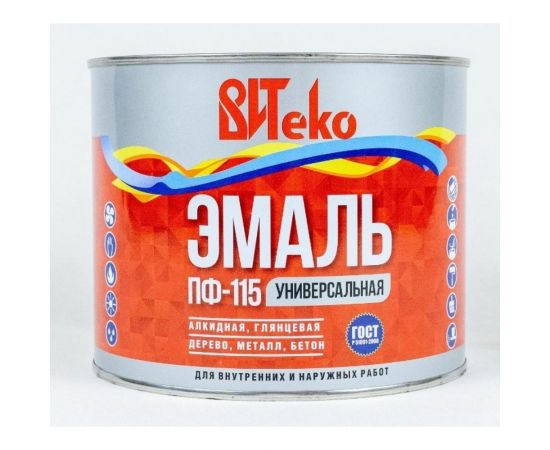 Эмаль Царицынские краски Витеко ПФ-115, шоколад, 1.8 кг 19488 – изображение 3