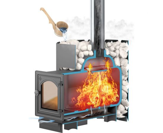 Чугунная печь для бани Везувий ЭТНА 24 (ДТ-4С) Стандарт О-12066 – изображение 3