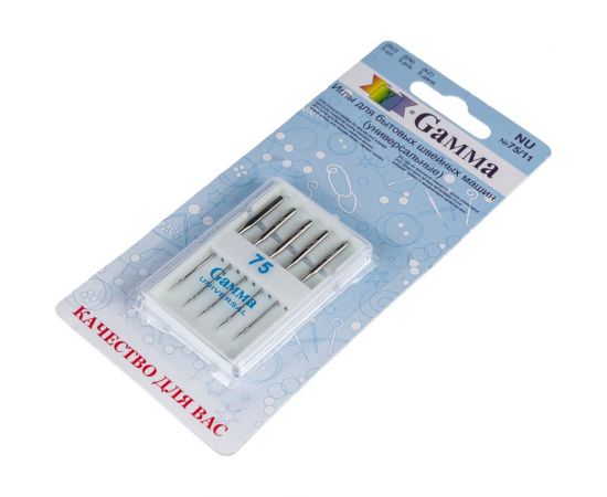 Иглы для бытовых швейных машин универсальные NU №75/11 5 шт. Gamma 110980 – изображение 4